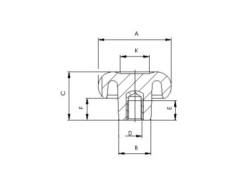 Sterngriff VTBX - Technische Zeichnung | Kuala Kunststofftechnik GmbH